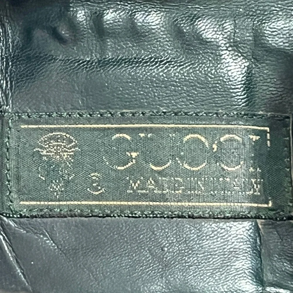 Gucci Horsebit Loafers Mens EU43 Black Leather Made Italy Rubber Sole Vintage